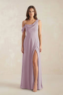 One-Shoulder Chiffon A-Line Bridesmaid Dress in Dusk - SHE IS ME BRIDESMAID DRESSES