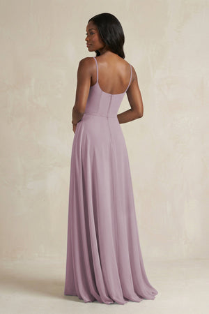 A-Line Spaghetti Straps Chiffon Bridesmaid Dress in Dusk - SHE IS ME BRIDESMAID DRESSES