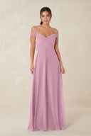 A-Line Off-the-Shoulder Chiffon Bridesmaid Dress in Vintage Mauve - SHE IS ME BRIDESMAID DRESSES