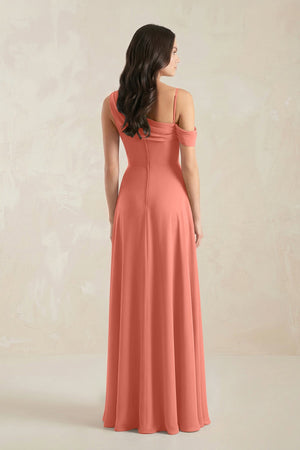 One-Shoulder Chiffon A-Line Bridesmaid Dress in Wild Rose - SHE IS ME BRIDESMAID DRESSES
