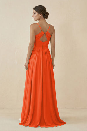 Cinnamon Sweetheart A-Line Chiffon Bridesmaid Dress (2) | KISSBRIDAL