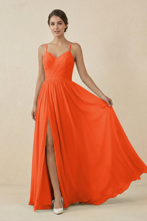 Cinnamon Sweetheart A-Line Chiffon Bridesmaid Dress | KISSBRIDAL