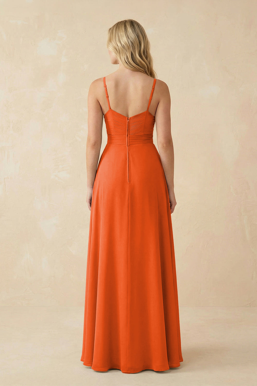 Sweetheart A-Line Pleated Chiffon Bridesmaid Dress in Cinnamon