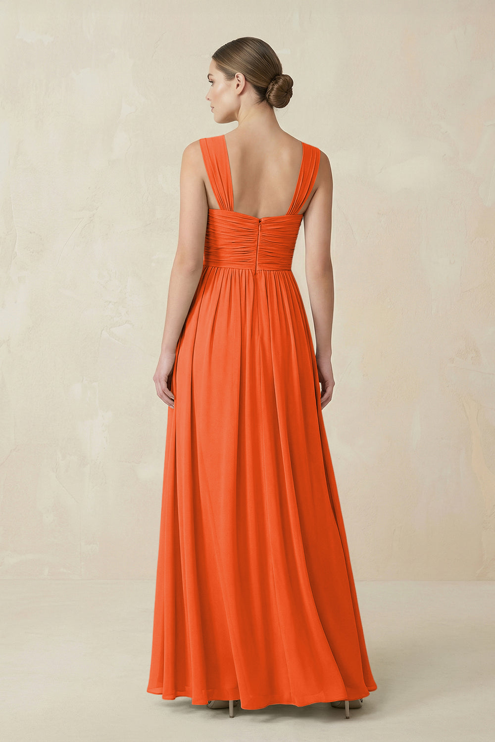 Sweetheart Pleated Chiffon A-Line Bridesmaid Dress in Cinnamon