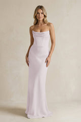Cowl Neck Sheath Corset Bridesmaid Dress in Dusk - KISS BRIDAL Bridesmaid Dresses