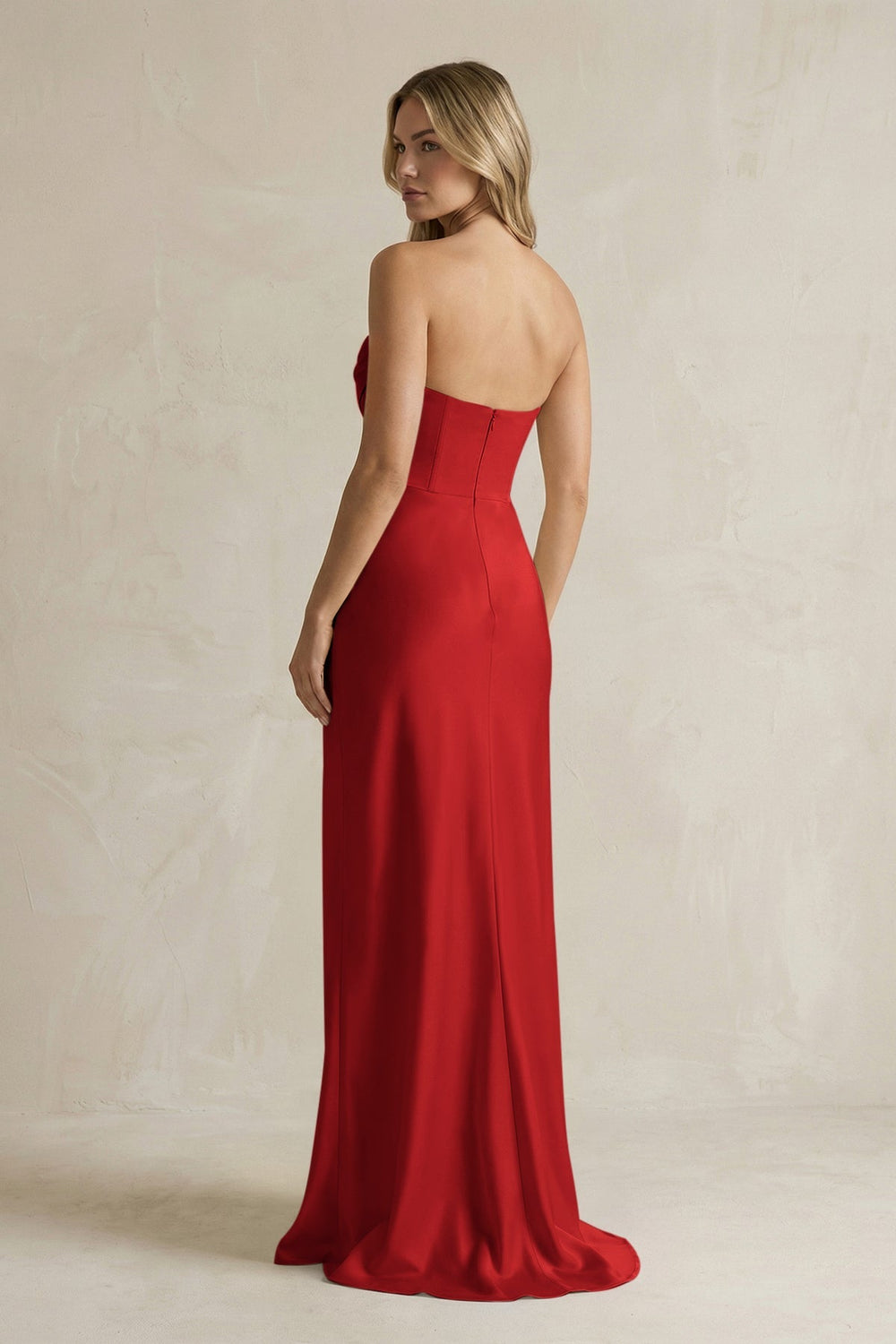 Cowl Neck Sheath Corset Bridesmaid Dress in Spice - KISS BRIDAL Bridesmaid Dresses