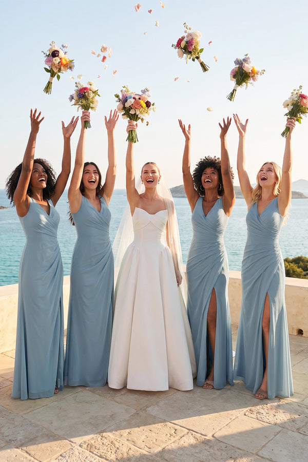 Diamond White Simple Sweetheart Satin Ball Gown Wedding Dress | KISSBRIDAL