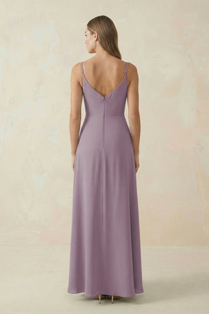 Dusk Cami Strap A-Line Chiffon Bridesmaid Dress (2) | KISSBRIDAL