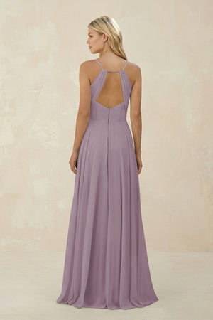 Dusk Spaghetti Strap A-Line Chiffon Bridesmaid Dress (2) | KISSBRIDAL