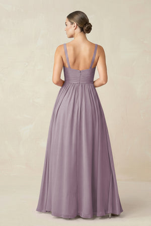 Dusk Sweetheart A-Line Chiffon Bridesmaid Dress with Slit in Dusk (2) | KISSBRIDAL