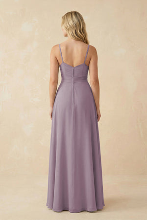 Dusk Sweetheart A-Line Pleated Chiffon Bridesmaid Dress (2) | KISSBRIDAL