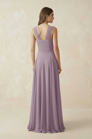 Dusk Sweetheart Pleated A-Line Chiffon Bridesmaid Dress (2) | KISSBRIDAL