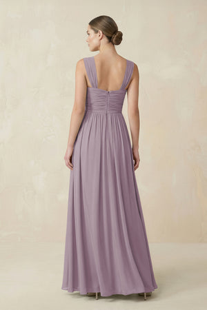 Dusk Sweetheart Pleated Chiffon A-Line Bridesmaid Dress (2) | KISSBRIDAL