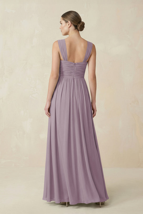 Dusk Sweetheart Pleated Chiffon A-Line Bridesmaid Dress (2) | KISSBRIDAL