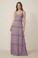 Dusk Sweetheart Tiered A-Line Chiffon Bridesmaid Dress | KISSBRIDAL