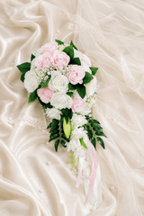 Elegant Silk Roses Wedding Flowers Bouquets in Pink - KISS BRIDAL Accessories