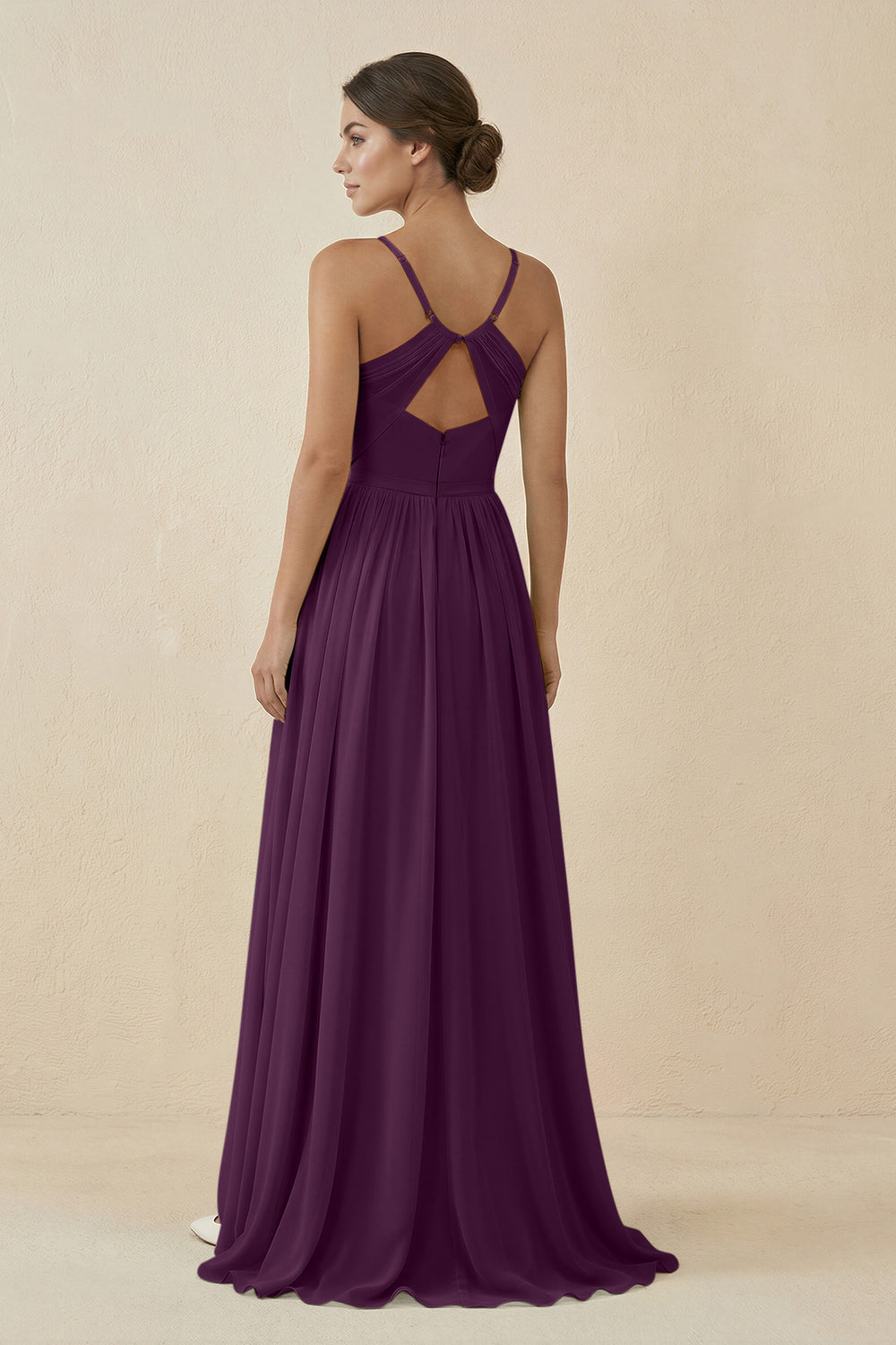 Sweetheart A-Line Chiffon Bridesmaid Dress in Fig