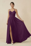 Fig Sweetheart A-Line Chiffon Bridesmaid Dress | KISSBRIDAL