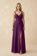 Fig Sweetheart A-Line Pleated Chiffon Bridesmaid Dress | KISSBRIDAL