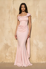 Floral Mermaid Gown in Pink - KISS BRIDAL