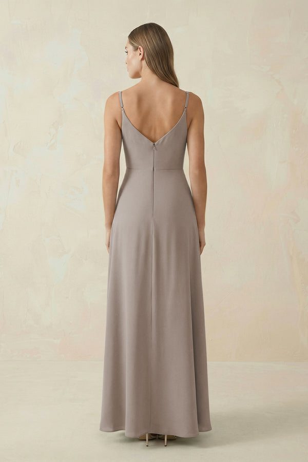 Frost Cami Strap A-Line Chiffon Bridesmaid Dress (2) | KISSBRIDAL