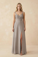 Frost Sweetheart A-Line Pleated Chiffon Bridesmaid Dress | KISSBRIDAL