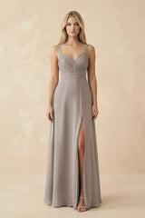 Frost Sweetheart A-Line Pleated Chiffon Bridesmaid Dress | KISSBRIDAL