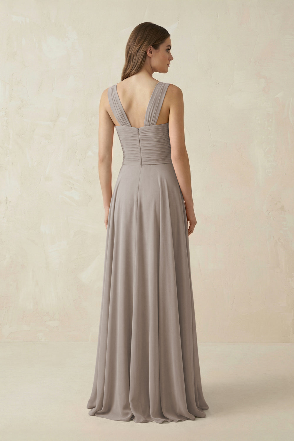 Sweetheart Pleated A-Line Chiffon Bridesmaid Dress in Frost