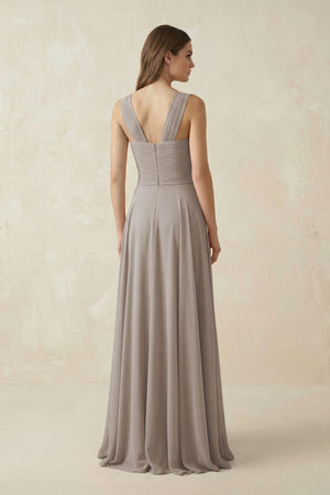 Frost Sweetheart Pleated A-Line Chiffon Bridesmaid Dress (2) | KISSBRIDAL