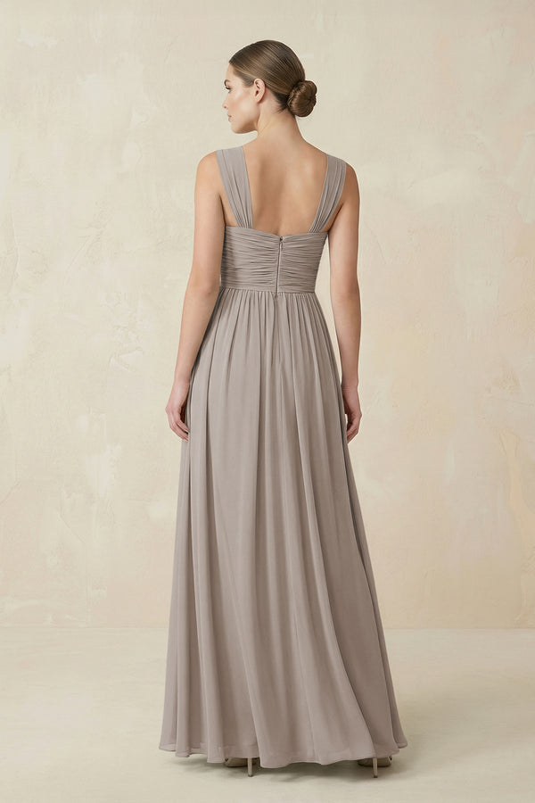 Frost Sweetheart Pleated Chiffon A-Line Bridesmaid Dress (2) | KISSBRIDAL