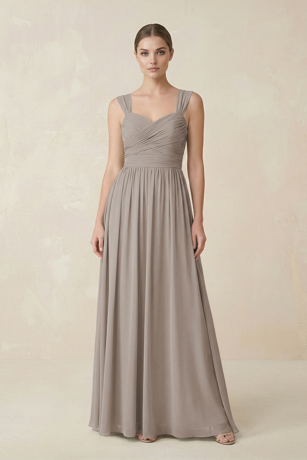 Sweetheart Pleated Chiffon A-Line Bridesmaid Dress in Frost