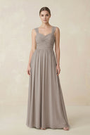 Frost Sweetheart Pleated Chiffon A-Line Bridesmaid Dress | KISSBRIDAL