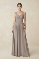 Frost Sweetheart Pleated Chiffon A-Line Bridesmaid Dress | KISSBRIDAL