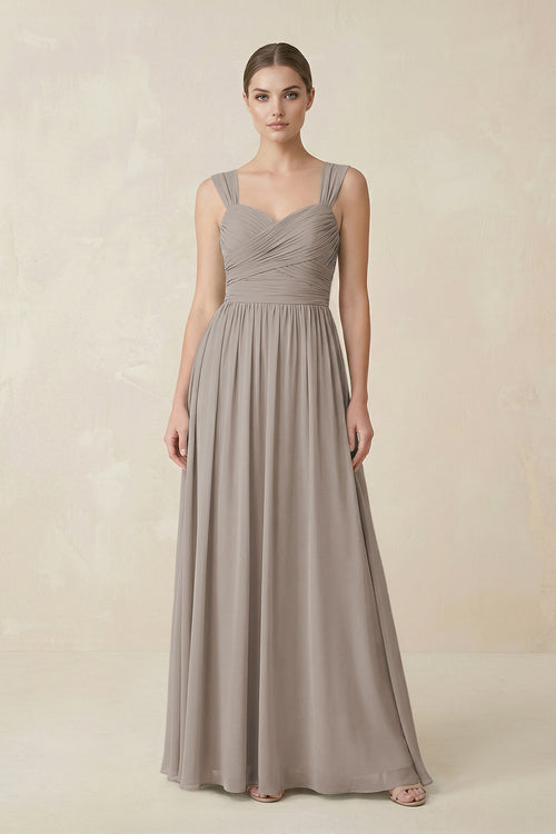 Frost Sweetheart Pleated Chiffon A-Line Bridesmaid Dress | KISSBRIDAL