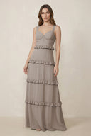 Frost Sweetheart Tiered A-Line Chiffon Bridesmaid Dress | KISSBRIDAL