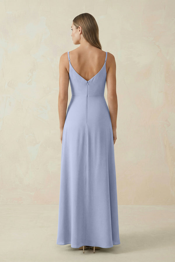 Ice Cami Strap A-Line Chiffon Bridesmaid Dress (2) | KISSBRIDAL