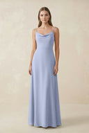 Ice Cami Strap A-Line Chiffon Bridesmaid Dress | KISSBRIDAL