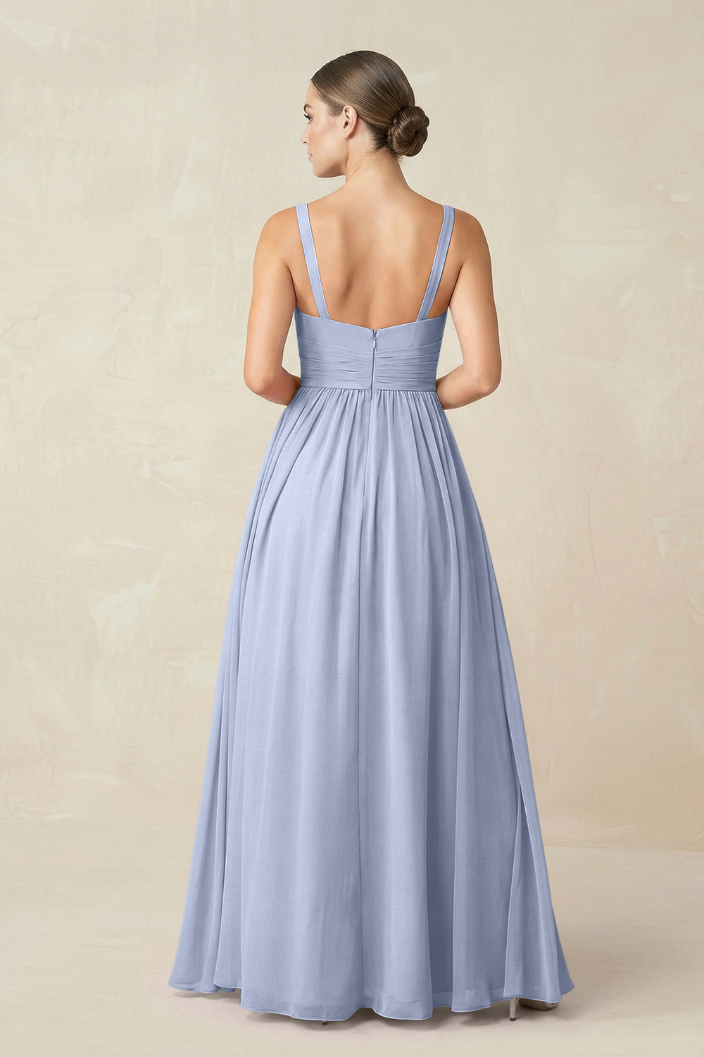 Sweetheart A-Line Chiffon Bridesmaid Dress with Slit in Ice