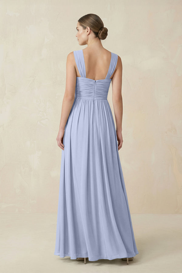 Ice Sweetheart Pleated Chiffon A-Line Bridesmaid Dress (2) | KISSBRIDAL