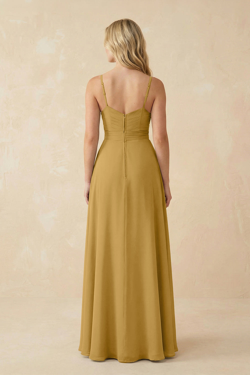 Sweetheart A-Line Pleated Chiffon Bridesmaid Dress in Marigold