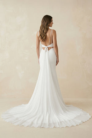 Mermaid Satin Sweetheart Wedding Dress in White - SHE IS ME Wedding Dresses