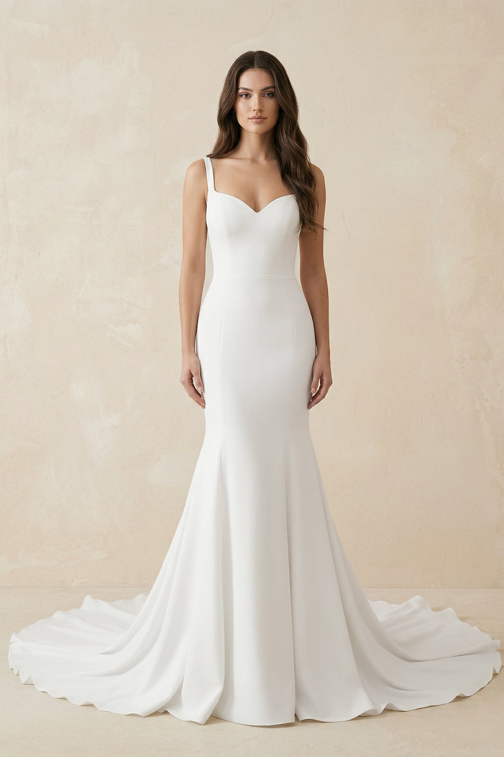 Mermaid Satin Sweetheart Wedding Dress in White - KISS BRIDAL Wedding Dresses