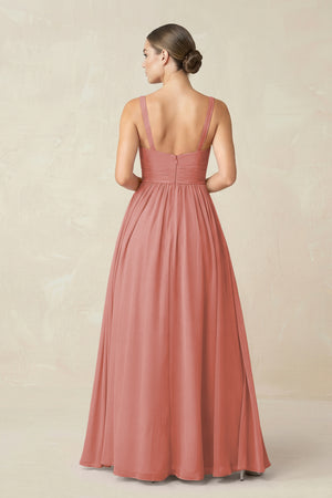 Mulberry Sweetheart A-Line Chiffon Bridesmaid Dress with Slit in Mulberry (2) | KISSBRIDAL