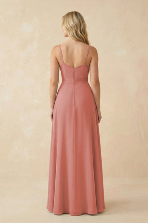Mulberry Sweetheart A-Line Pleated Chiffon Bridesmaid Dress (2) | KISSBRIDAL