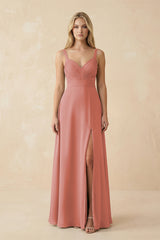 Mulberry Sweetheart A-Line Pleated Chiffon Bridesmaid Dress | KISSBRIDAL