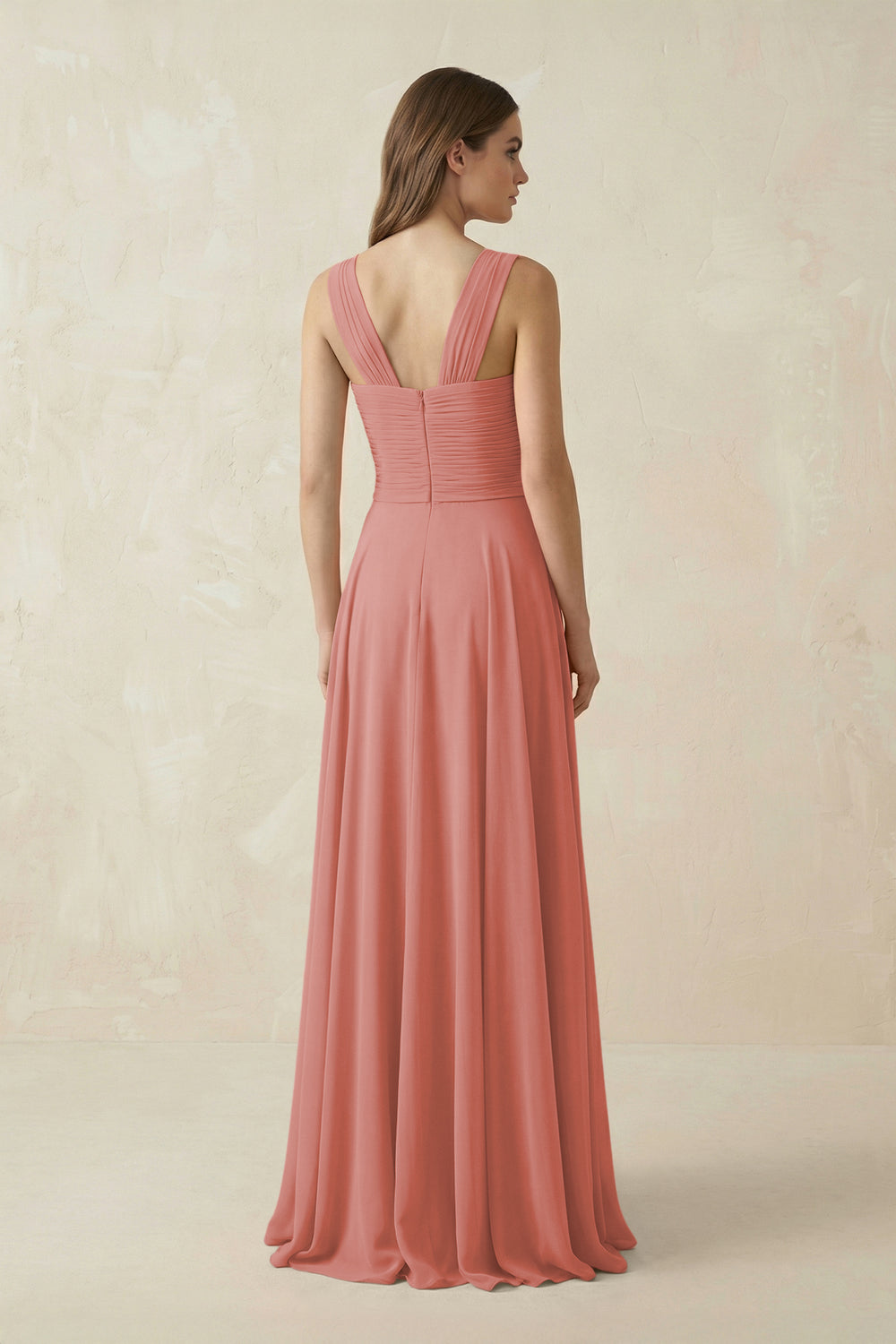 Sweetheart Pleated A-Line Chiffon Bridesmaid Dress in Mulberry
