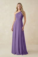 One - Shoulder A - Line Chiffon Bridesmaid Dress in Tahiti - SHE IS ME Bridesmaid Dresses