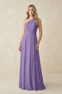 One-Shoulder A-Line Chiffon Bridesmaid Dress in Tahiti | KISSBRIDAL