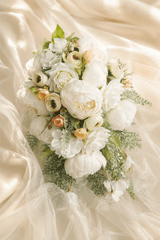 Peony Rose Cascade Wedding Flower Bouquets - KISS BRIDAL Accessories
