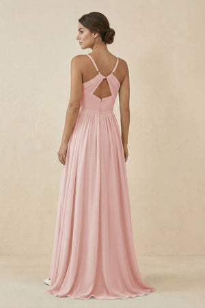 Rose Petal Sweetheart A-Line Chiffon Bridesmaid Dress (2) | KISSBRIDAL